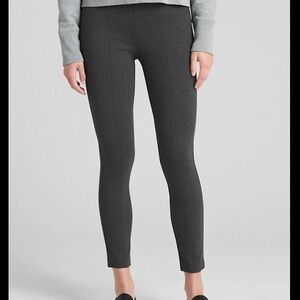 GAP Side Zip Ponte Leggings Grey Slim Size Large